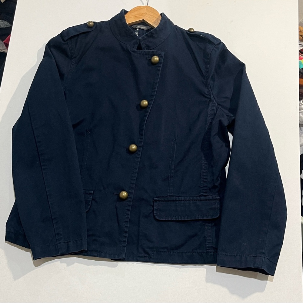 Liz Claiborne Dark Blue Jacket with Brass Accents